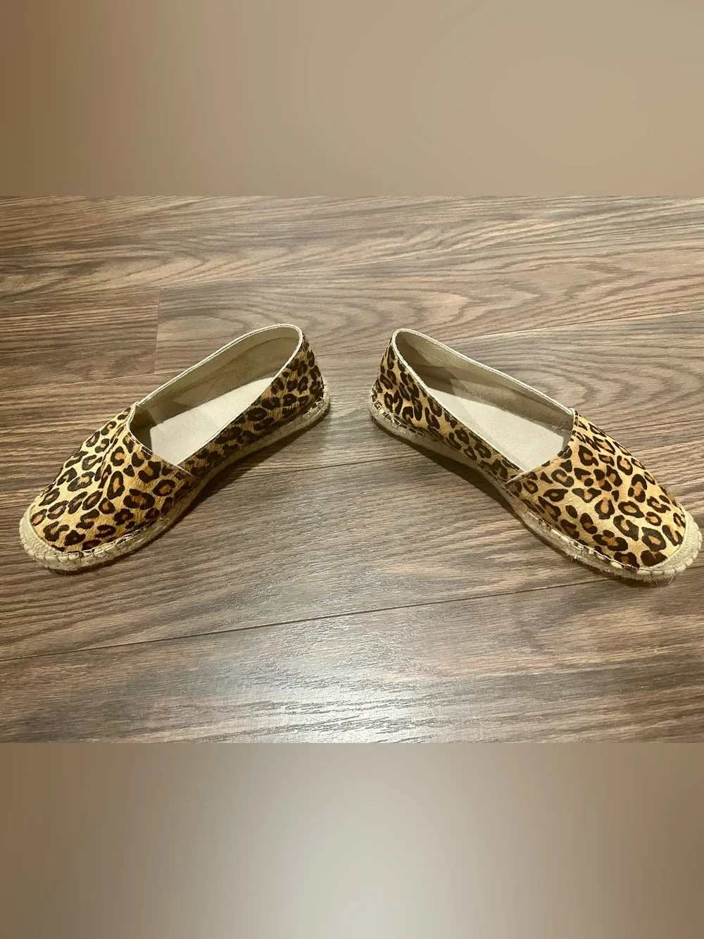 Anthropologie Leopard Print Espadrille Flats - Brown & Black Women 9 US 40 EU
